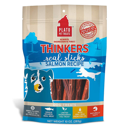 Plato Thinkers Real Sticks Dog Treats 10-oz, Plato