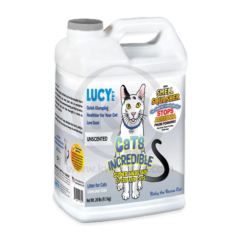 Lucy Pet Products Cats Incredible Clumping Litter Unscented 20 lb